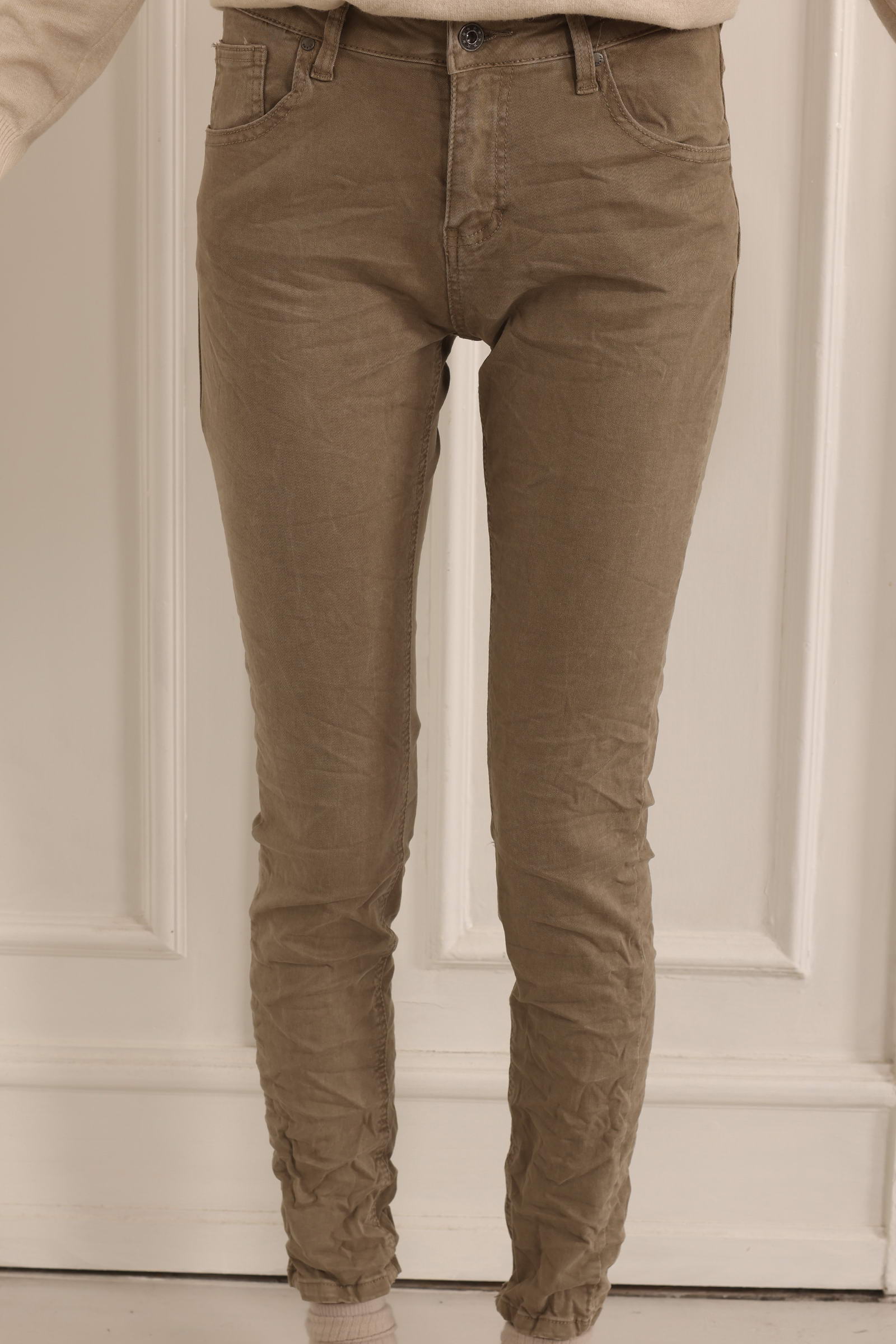 Skinny Jeans style W1226/darkbeige